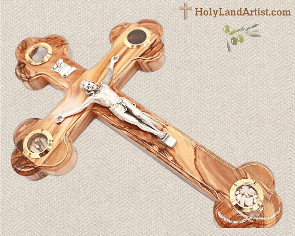 Crucifix with Holy Land Fragments - Image 2