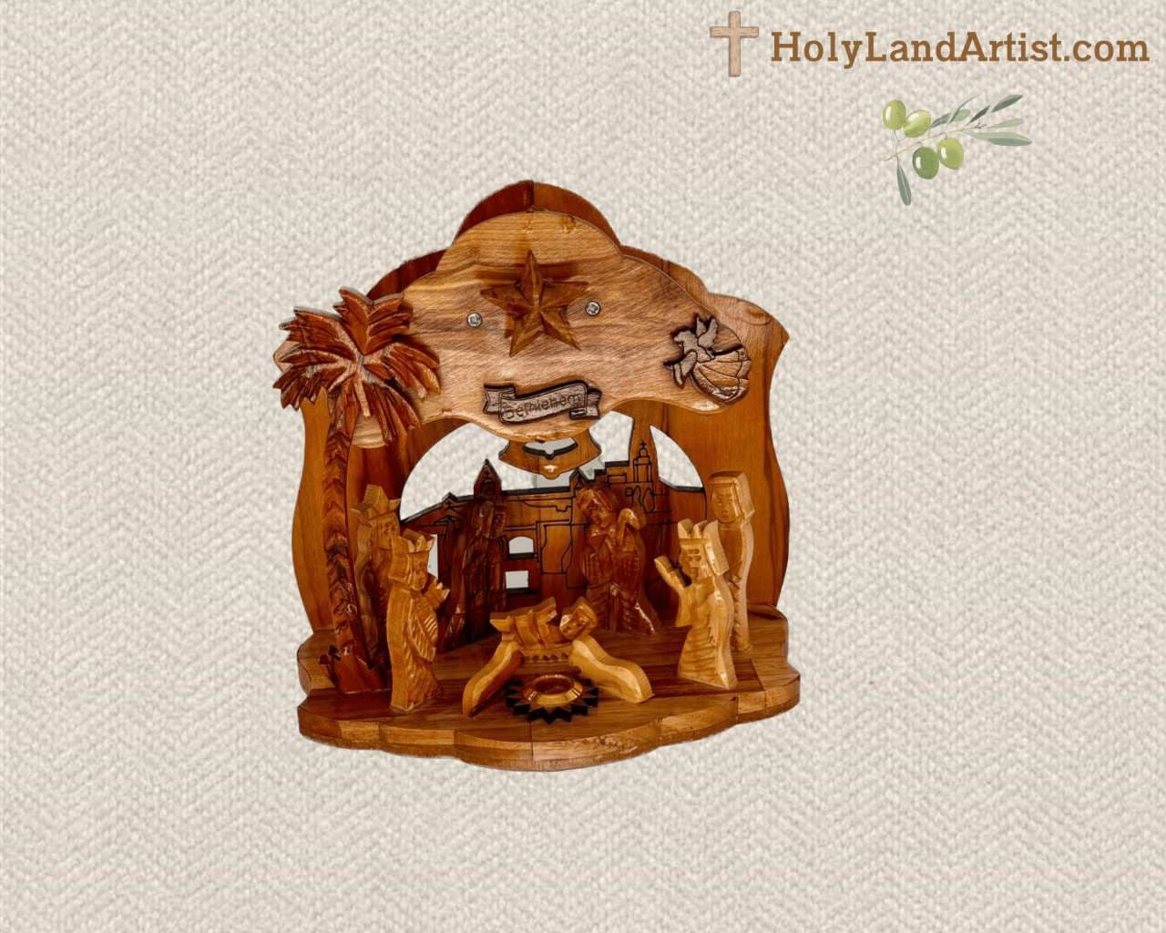 Nativity Set with Music Box