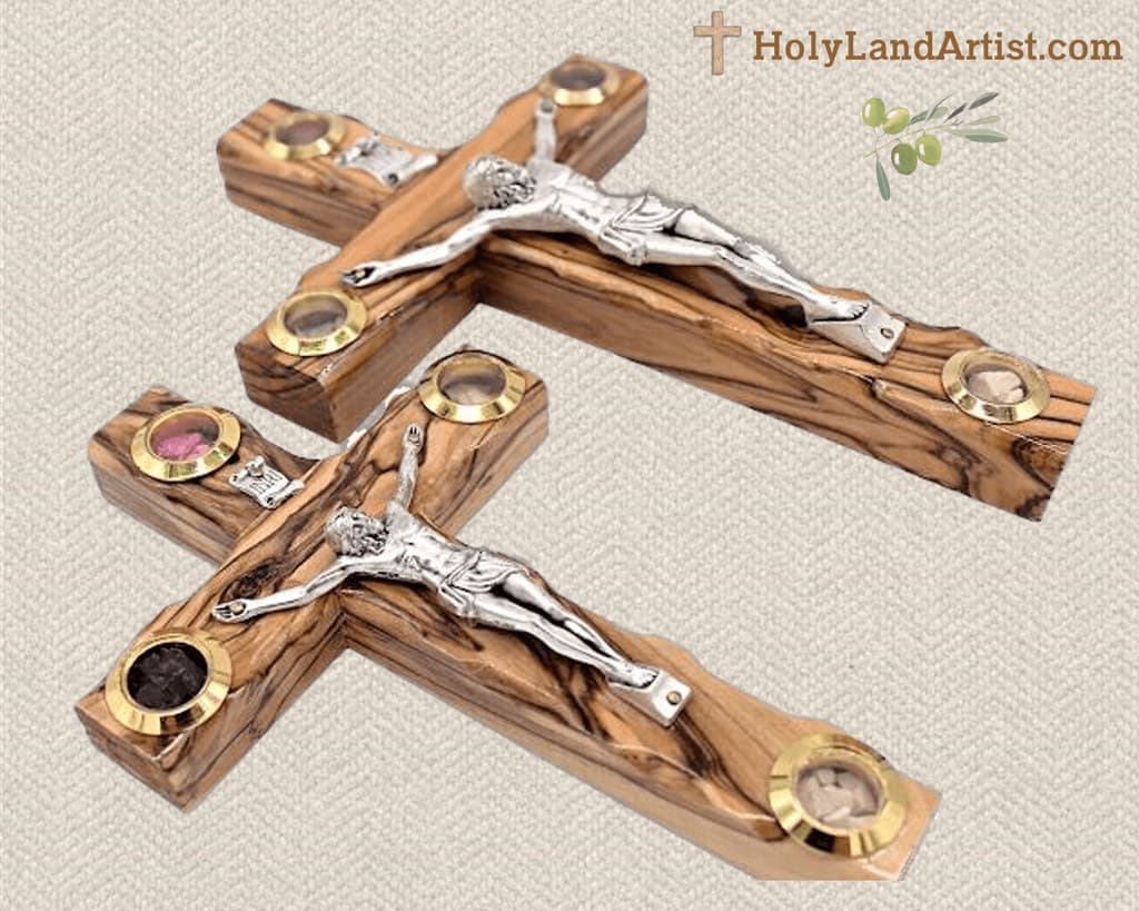 Cross with Holy Land Fragments