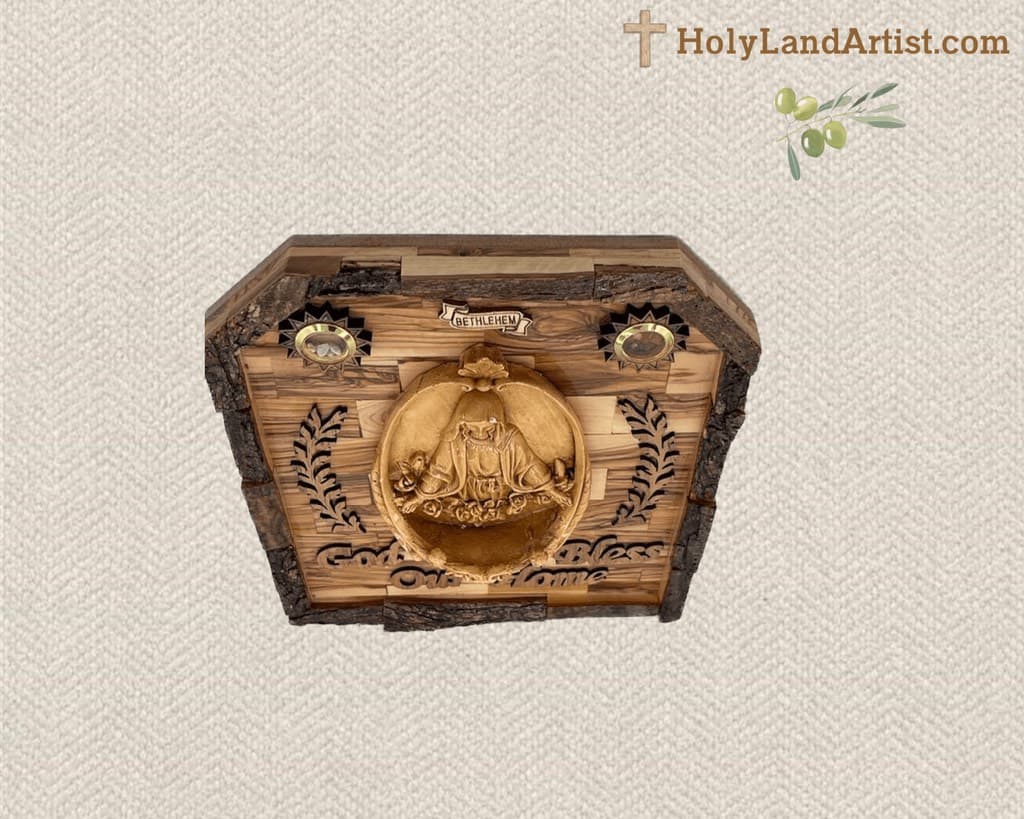 Virgin Mary God Bless Our Home Plaque - Image 2