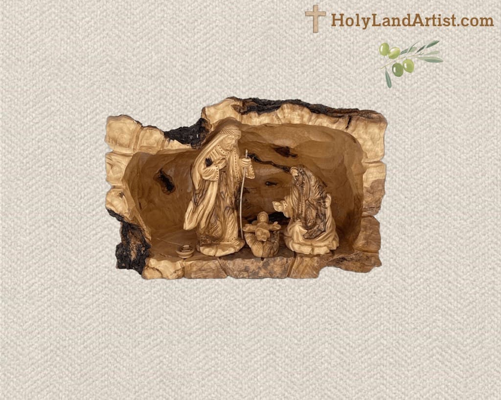 Nativity Set with Olive Trunk