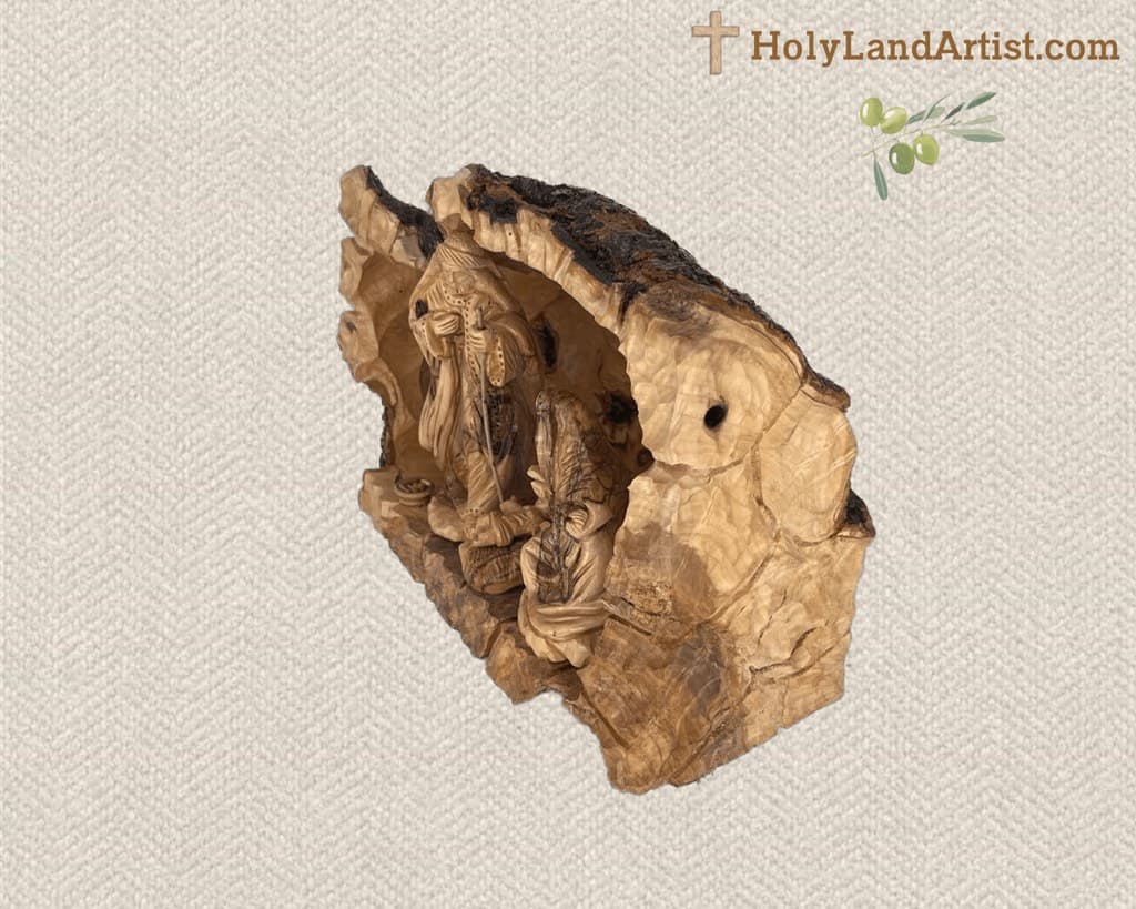 Nativity Set with Olive Trunk