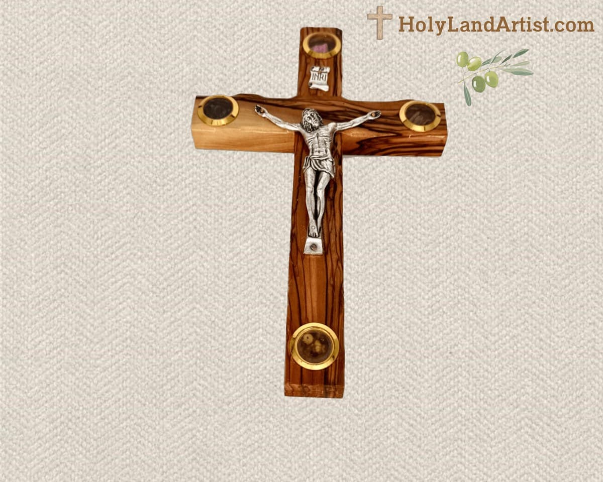 Cross with Holy Land Fragments
