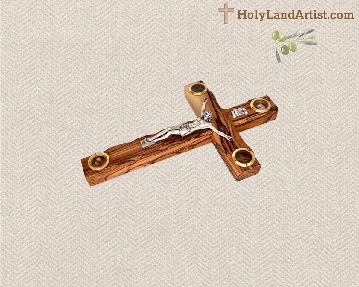 Cross with Holy Land Fragments - Image 3